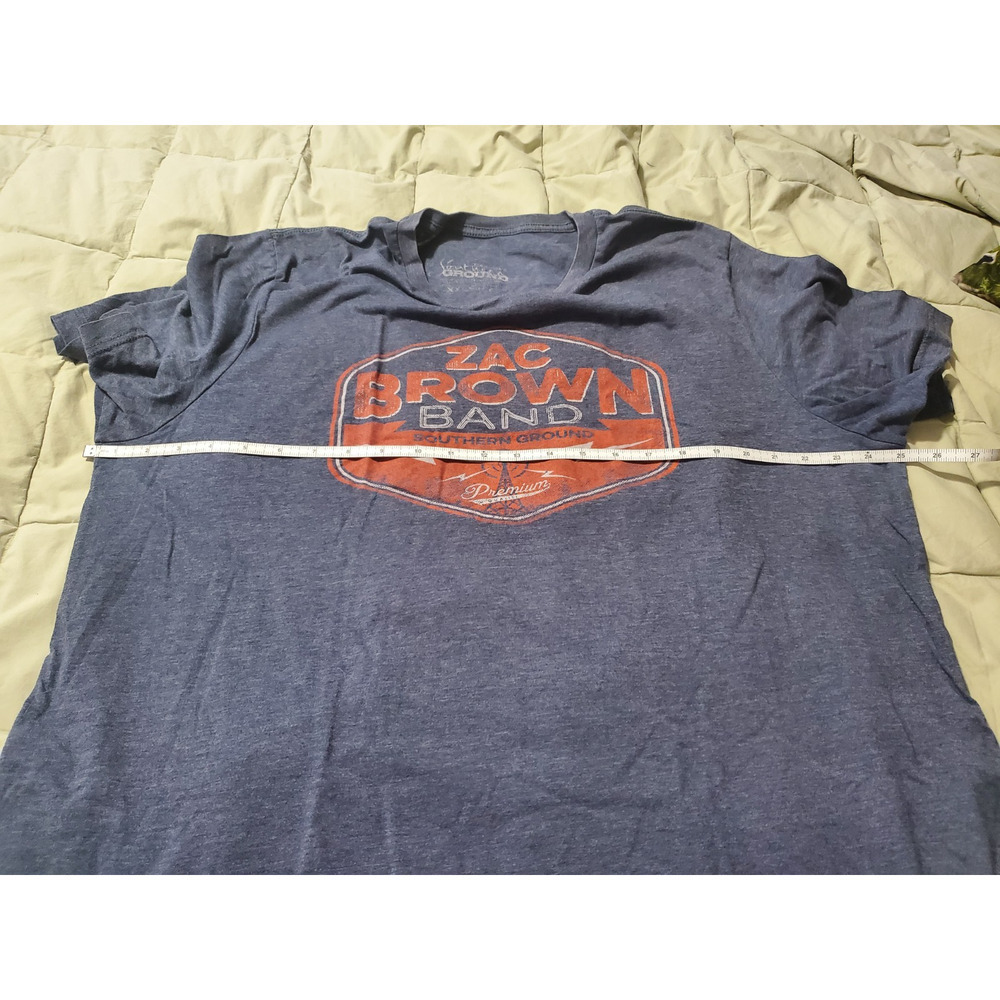 Zac Brown Band Southern Ground Tour T Shirt Mens XL Gray 2010 Black Out Sun - Picture 5 of 8
